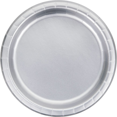 Metallic Silver Plates - 2 Size Options