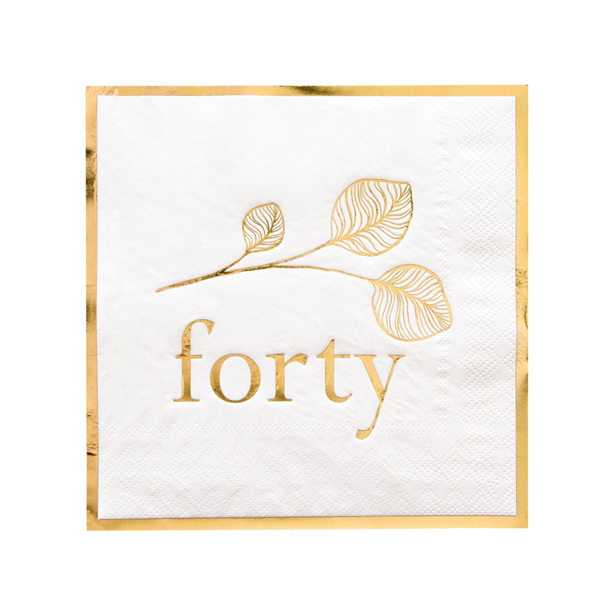 Milestone White 40th Large Napkins from Jollity & Co