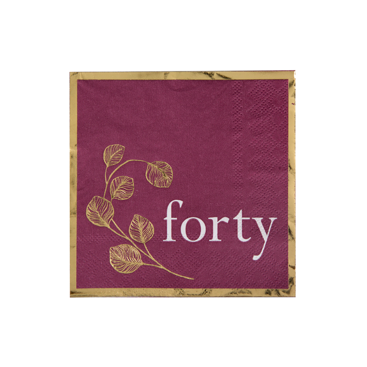 Milestone Mauve 40th Cocktail Napkins from Jollity & Co