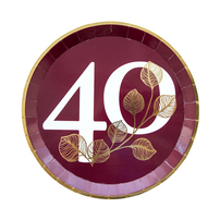 Milestone Mauve 40th Dinner Plates from Jollity & Co