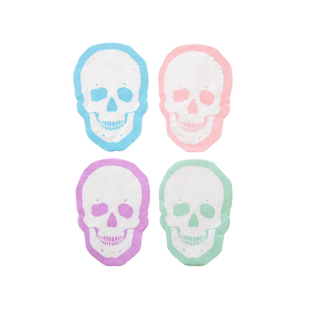 Pastel Skeleton Large Napkins, Jollity & Co