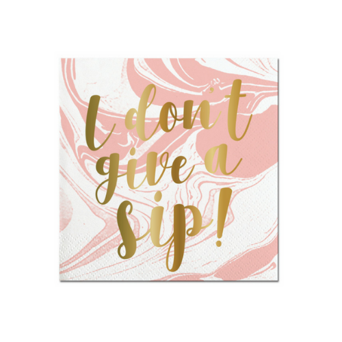 "I Don't Give a Sip!" Cocktail Napkins, Jollity & Co