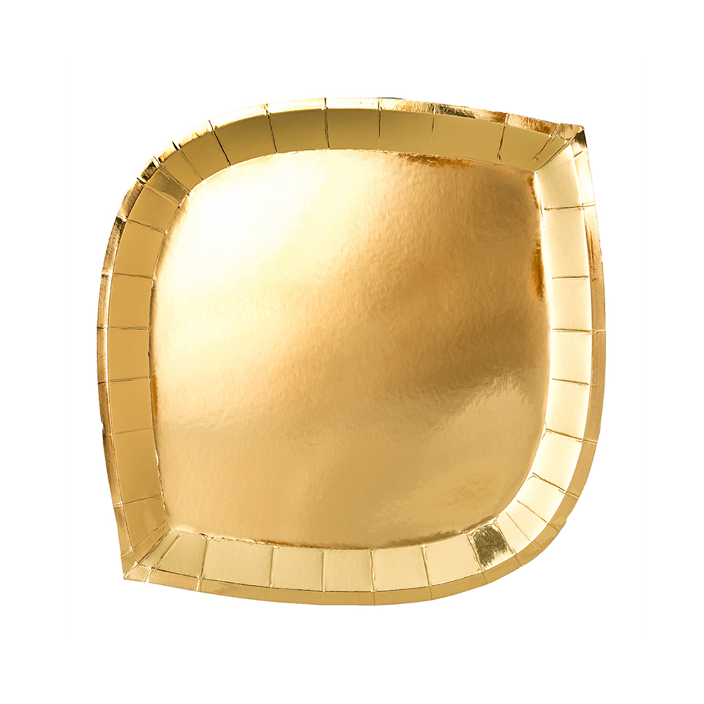 Posh Gold To Go Dessert Plates from Jollity & Co 