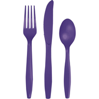 Purple Plastic Flatware, Jollity Co.