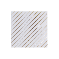More Party Faves White & Gold Striped Cocktail Napkins from Jollity & Co
