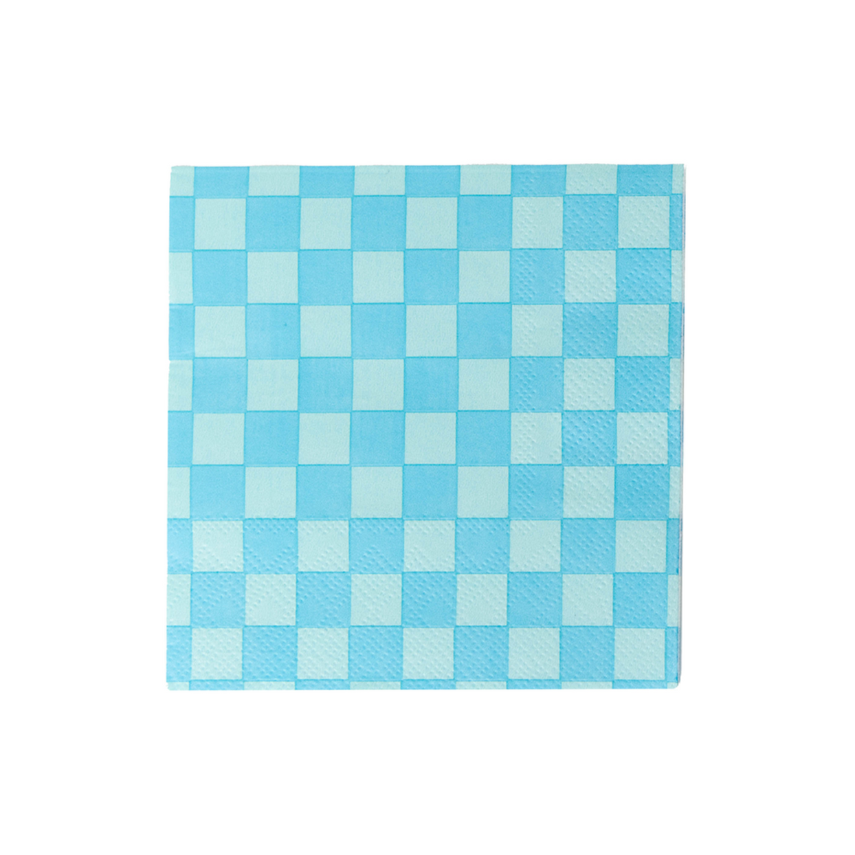 Check It! Out of the Blue Check Cocktail Napkins
