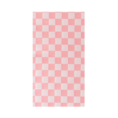 Check It! Tickle Me Pink Check Guest Napkins