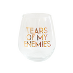 Witty "Tears of My Enemies" Wine Glass, Jollity & Co.