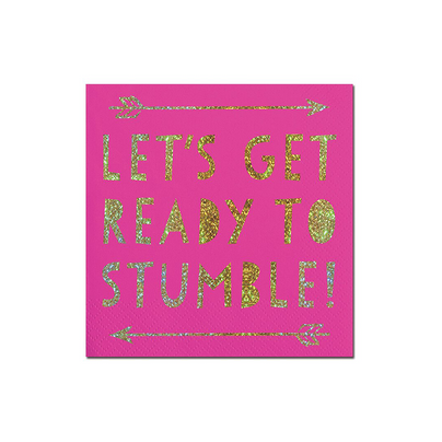 "Let's Get Ready to Stumble" Cocktail Napkins