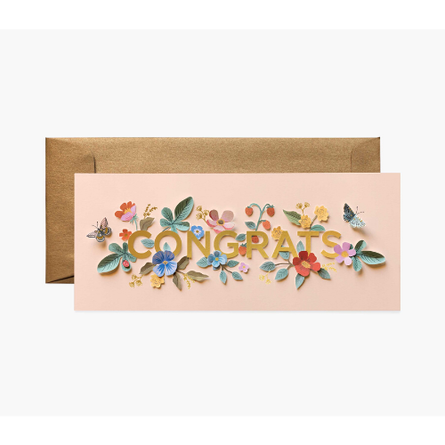 "Congrats" Floral Greeting Card, jollity & co