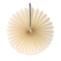 Ivory Paper Fans, 5 Sizes