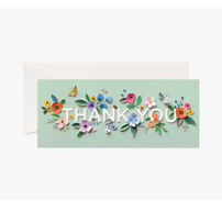 "Thank you" Floral Greeting Card, Jollity & Co 