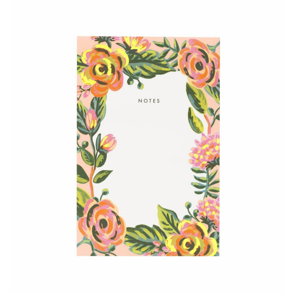 Neon Floral Notepad from Rifle Paper