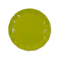 Lime green ruffled Plates