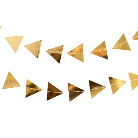 Gold Foil Triangle Garland