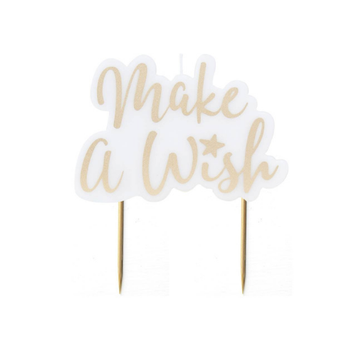 Gold "Make A Wish" Candle