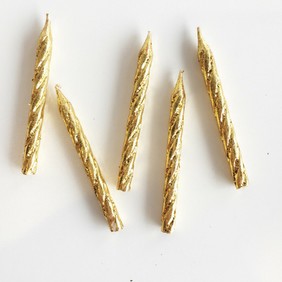 Gold - Birthday Candles