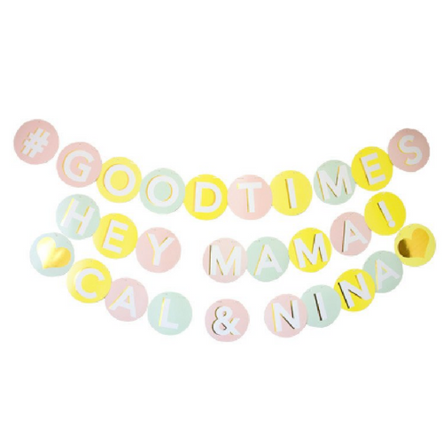 Sorbet Colored Letter Banner Kit