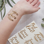 Team Bride Temporary Tattoos