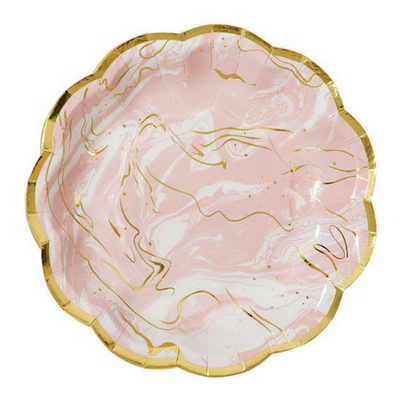 Pink Marble Plates