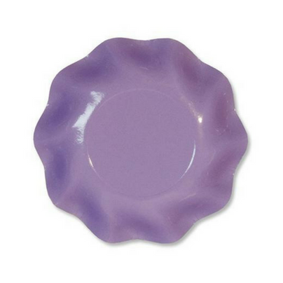 Lilac Ruffled Paper Plates - 5 Size Options