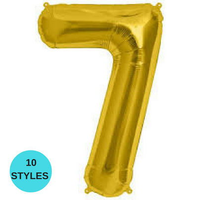 16" Number Balloons - Gold