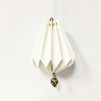 White Origami Water Drop Ornament
