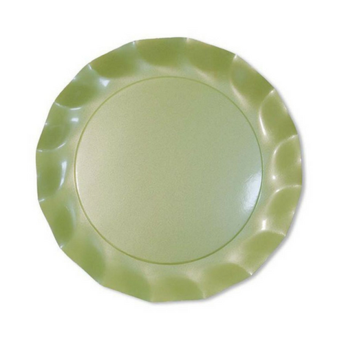 Pearly Green Ruffled Paper Plates - 5 Size Options – Jollity & Co