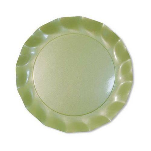 Pearl green ruffled Plates