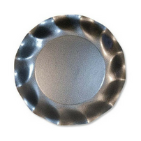 Pearl grey ruffled Plates
