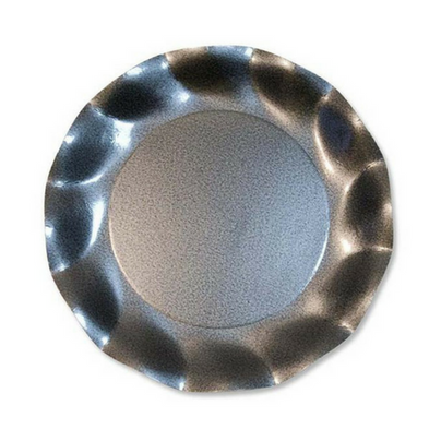 Pearly Grey Ruffled Paper Plates - 5 Size Options