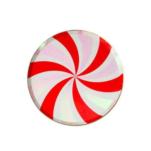 Meri Meri Peppermint Swirl Plates - 2 Size Options