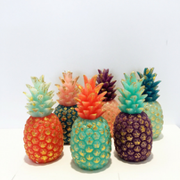 Two-Tone Ombre Pineapple Candles