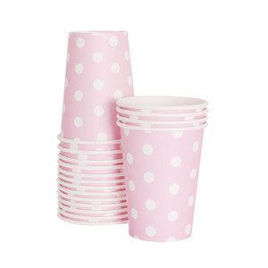 Pink with White Polka Dot Cups