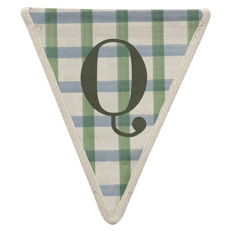 Fabric Bunting Letter Q