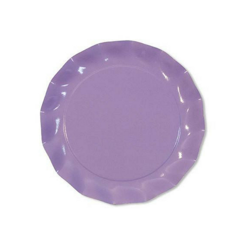 lilac ruffled plates