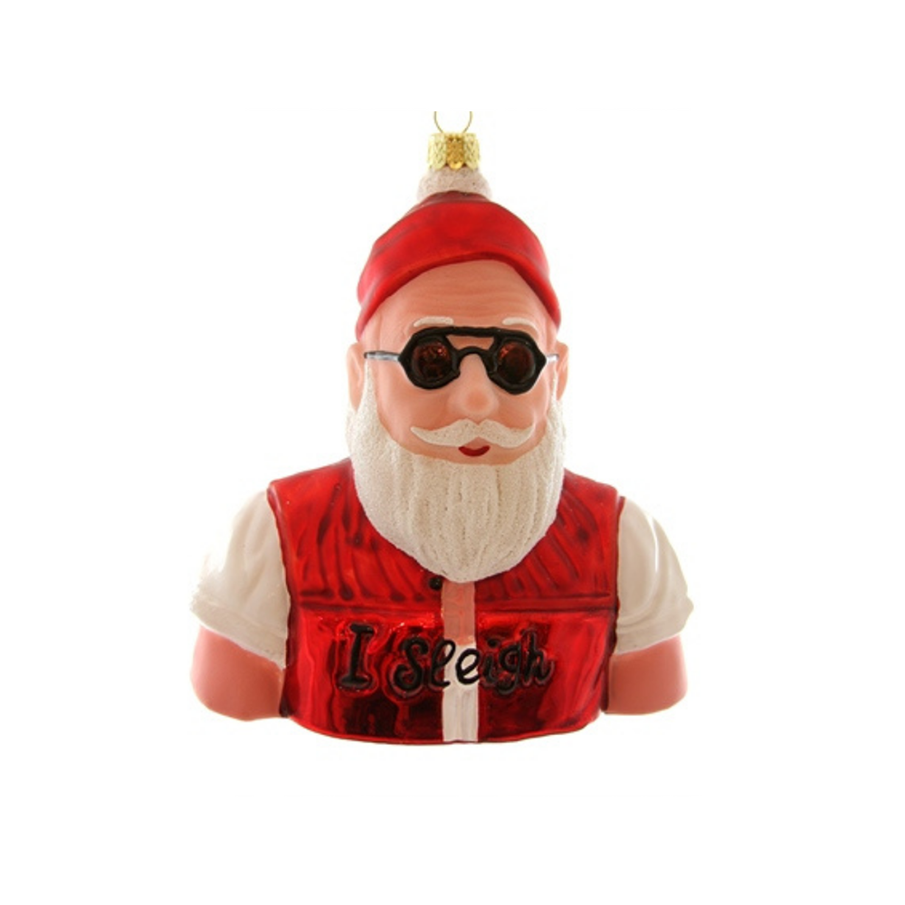 Sleigh Santa Ornament