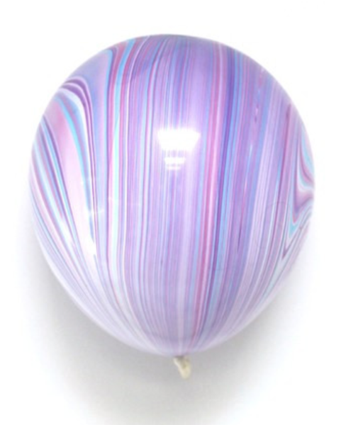 Purple, Blue, & Pink Marbled - 11" Balloons