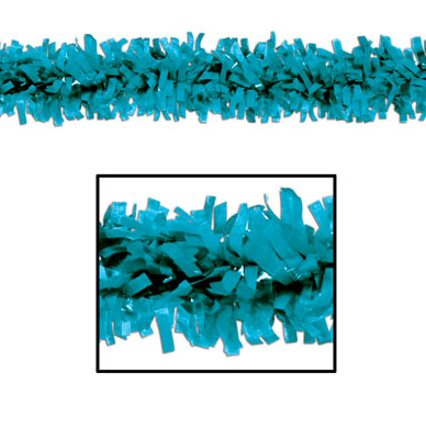 Turquoise tissue festooning 