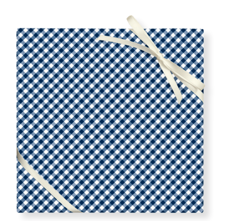 Navy Gingham Wrapping Sheet, Jollity & Co