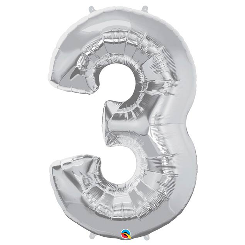 34" Number Balloons - Silver, Shop Sweet Lulu