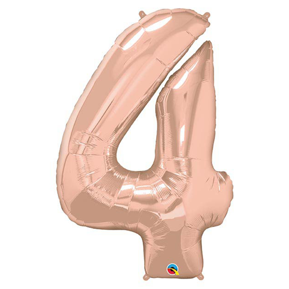 34" Number Balloons, Rose Gold - 10 Options, Shop Sweet Lulu
