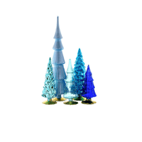 Blue Hue Glass Trees - Set of Five, Jollity & Co.