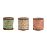 10 Yard Cotton Cord w/ Gold Metallic Thread on Wood Spool, 3 Color Options - Shop Sweet Lulu