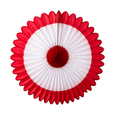 Deluxe Party Fan, 27" - Red, White, & Red