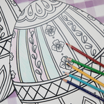 Die-Cut Coloring Easter Egg Placemats, Shop Sweet Lulu