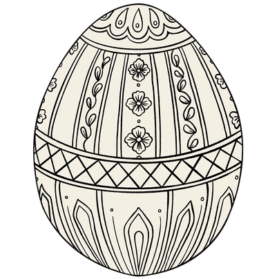Die-Cut Coloring Easter Egg Placemats