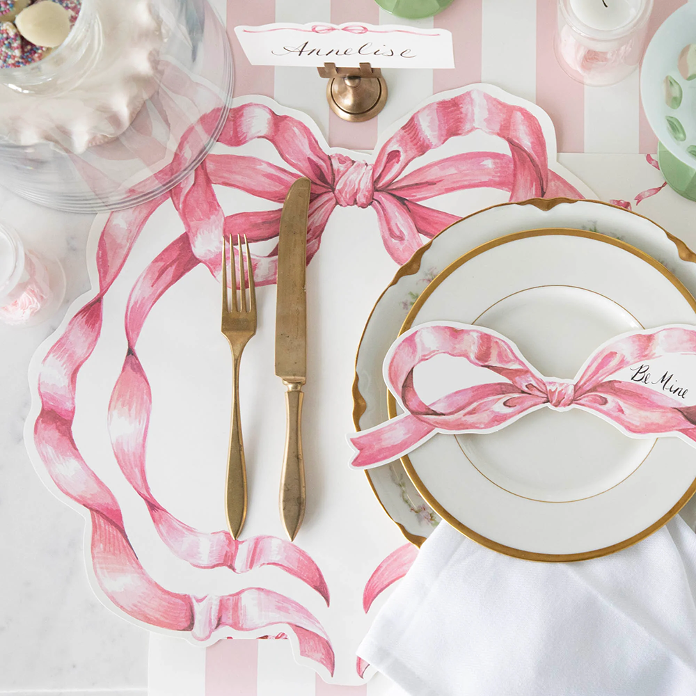 Die-cut Pink Bow Placemats, Shop Sweet Lulu