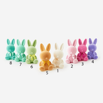 Flocked Sitting Bunny, Large - 8 Color Options, Shop Sweet Lulu