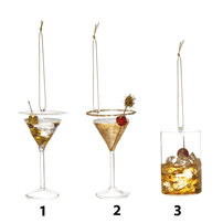 Glass Cocktail Ornament - 3 Style Options, Shop Sweet Lulu